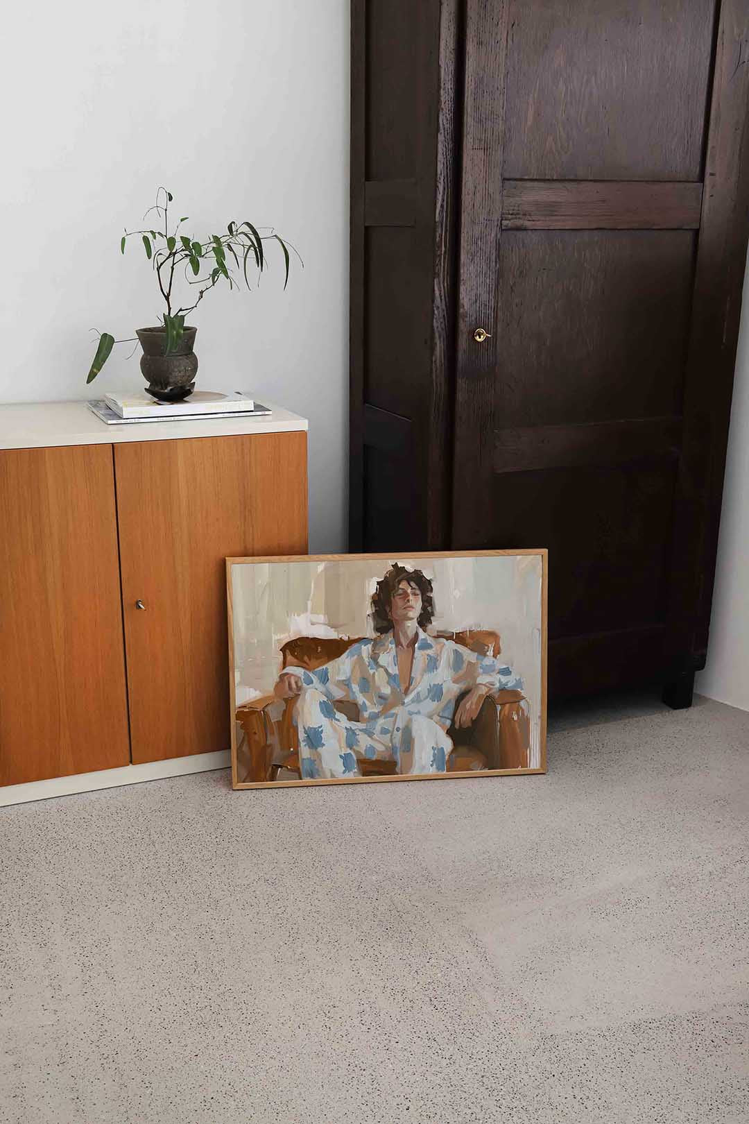 Persoon in pyjama Poster
