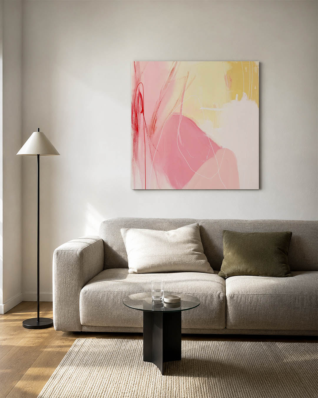 Dynamische kleurencompositie Kunstwerk