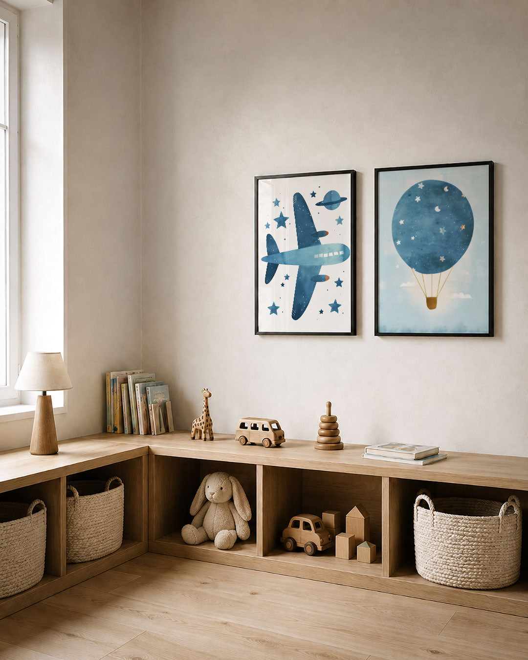 Vliegtuig en sterren Posterset