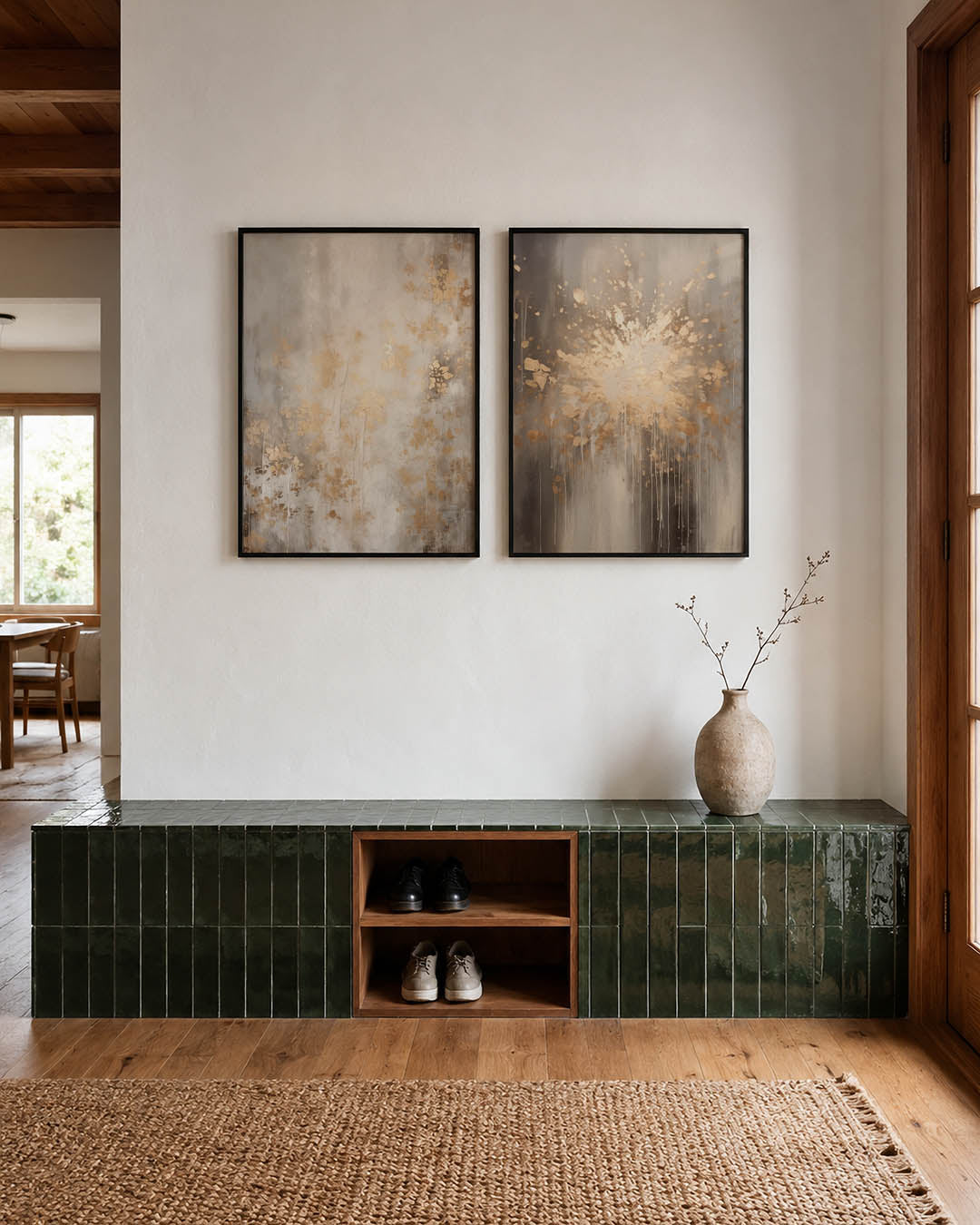 Gouden bloemnevel Posterset