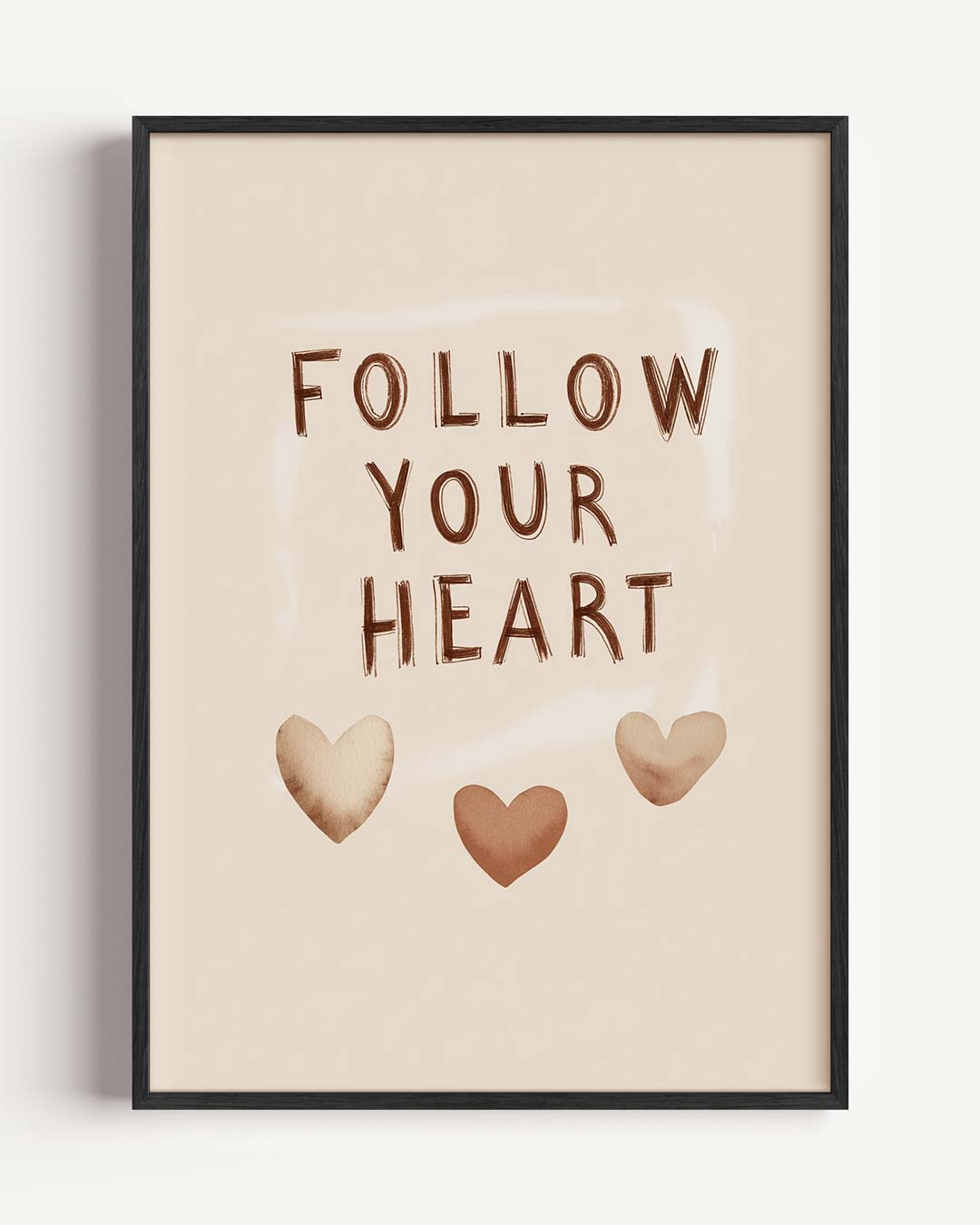 Volg je Hart Poster-WallArtistic