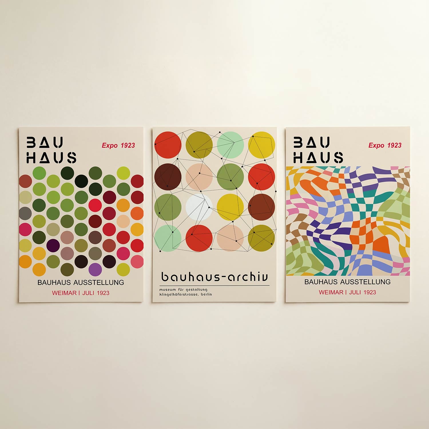 Kleurrijke cirkelpatronen Posterset