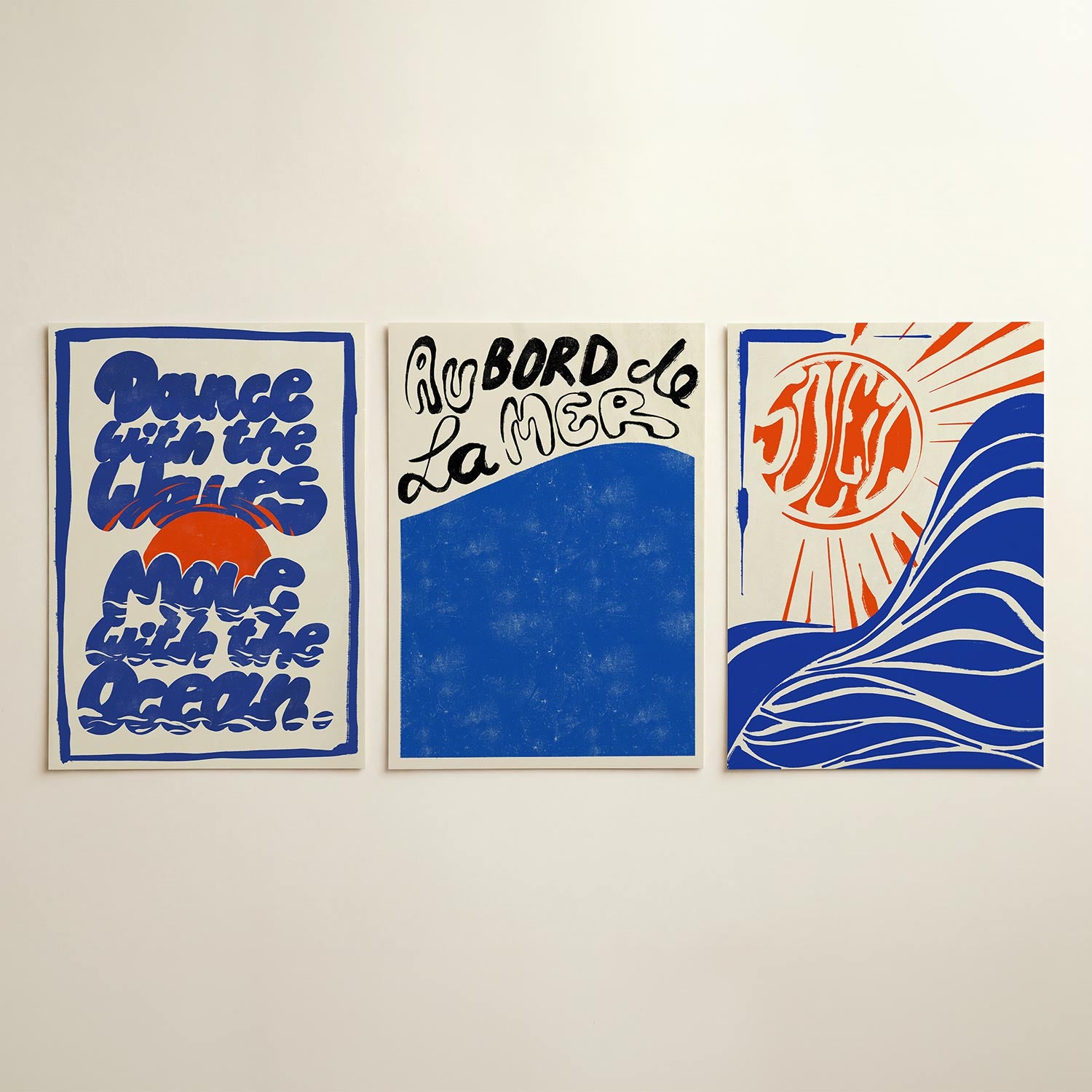 Golvend lijnenspel Posterset