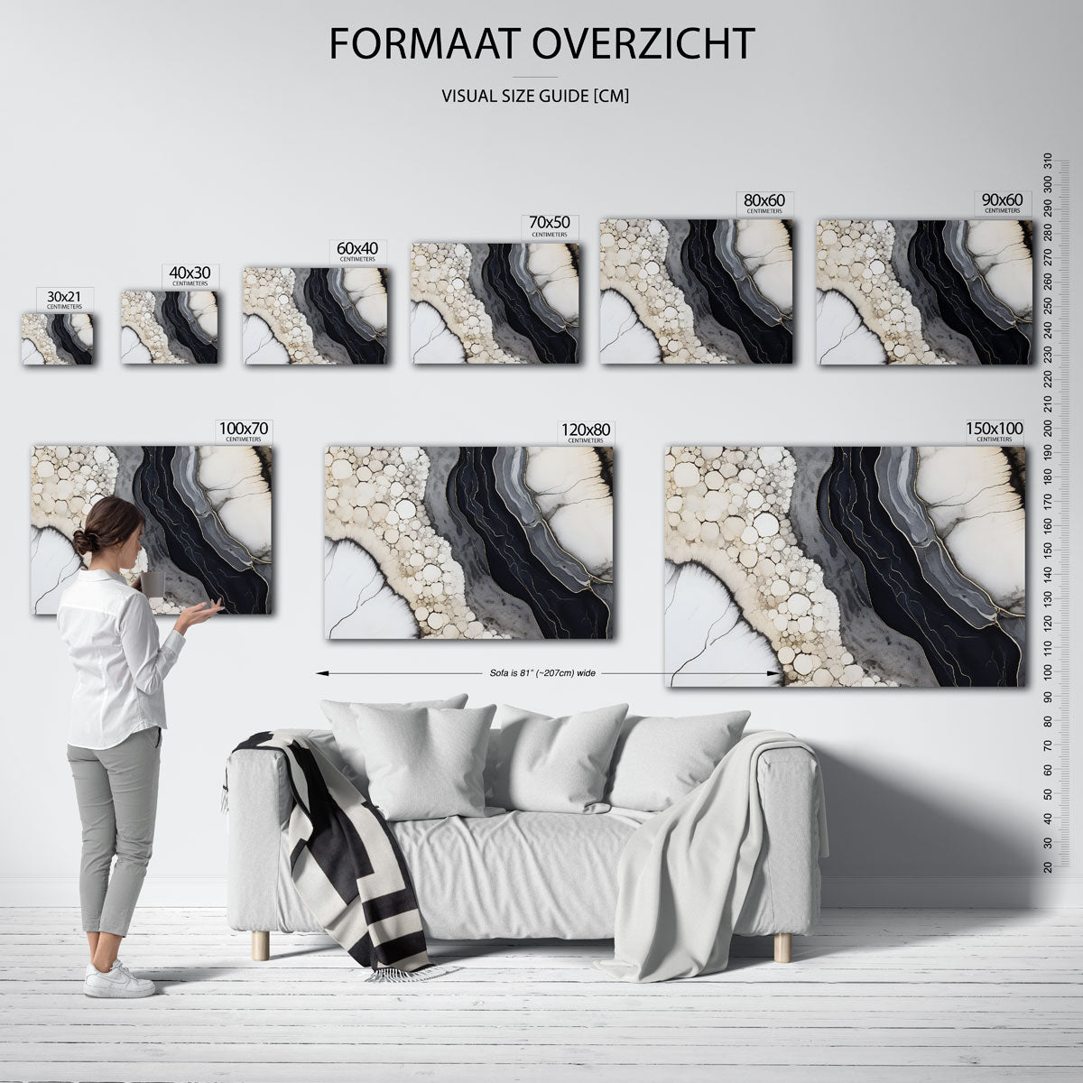 Abstracte vormen en lijnen Poster