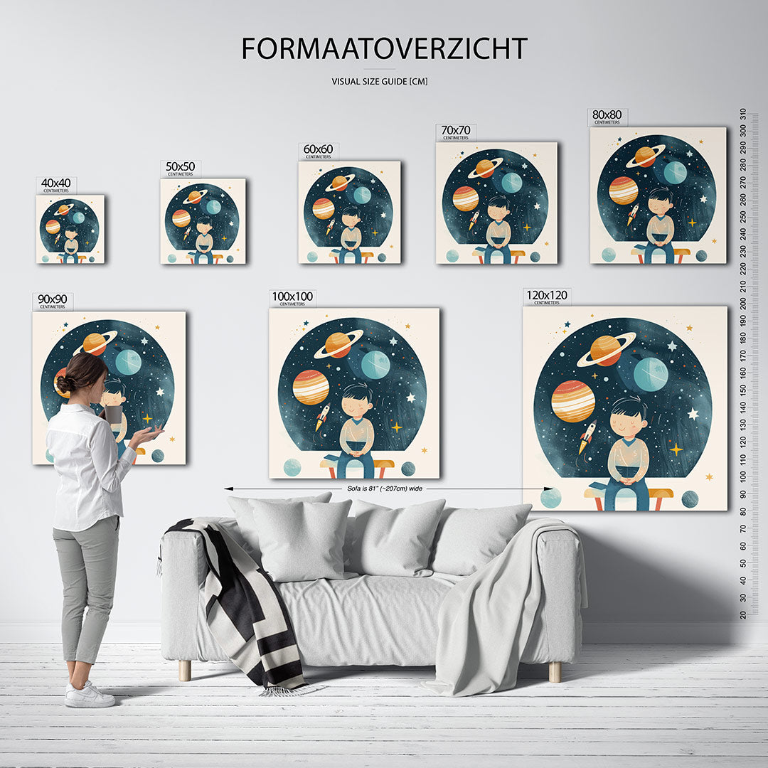Dromerige ruimte illustratie Kunstwerk