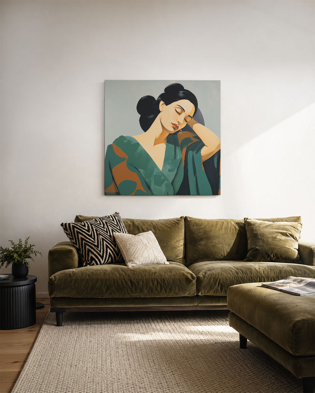 Dromerige vrouw Kunstwerk