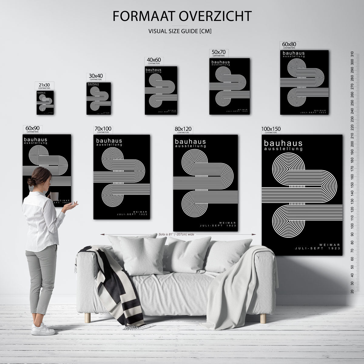 Lijnen en vormen Poster