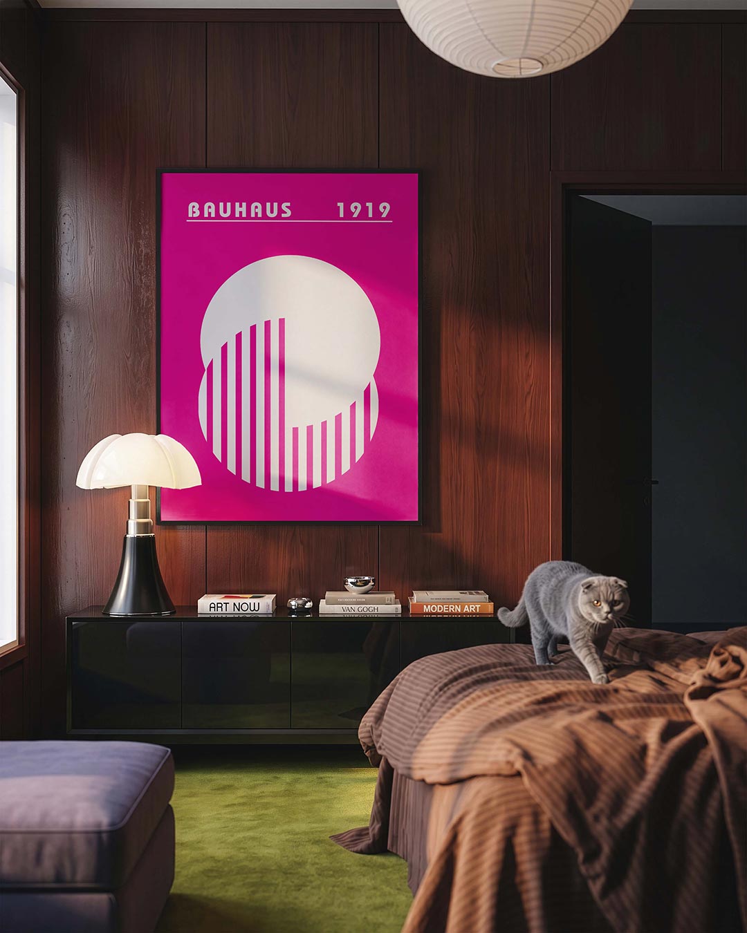 Cirkel en strepen Poster