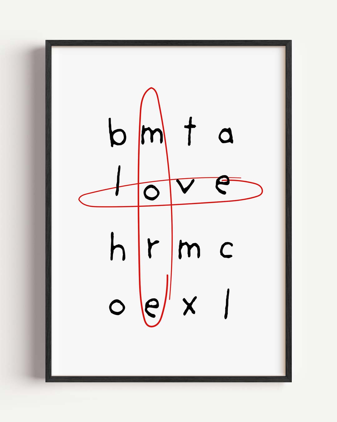 Liefdevolle Woordzoeker Poster-WallArtistic