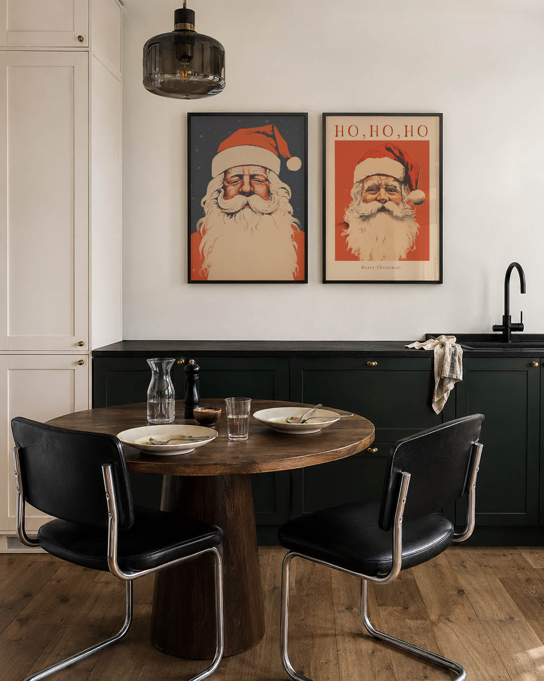 Kleurrijke kerstfiguur Posterset