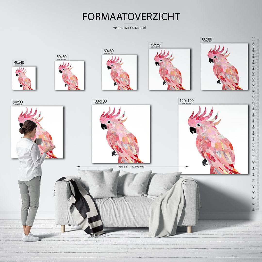 Vrolijke vogel collage Kunstwerk