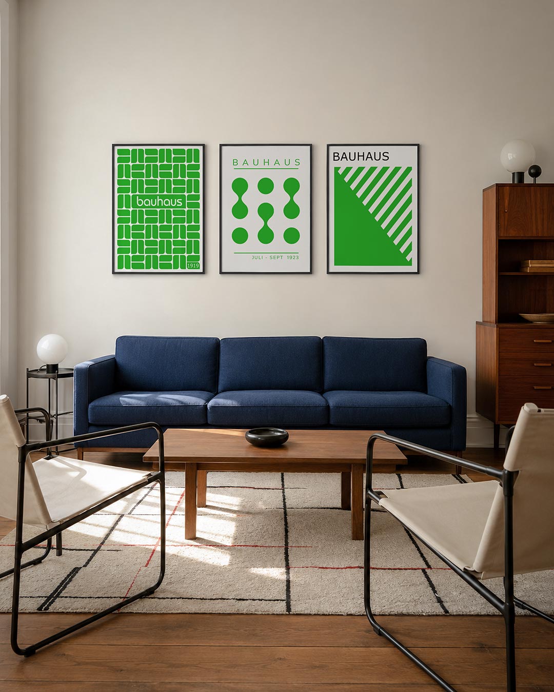 Groene vormenstructuur Posterset