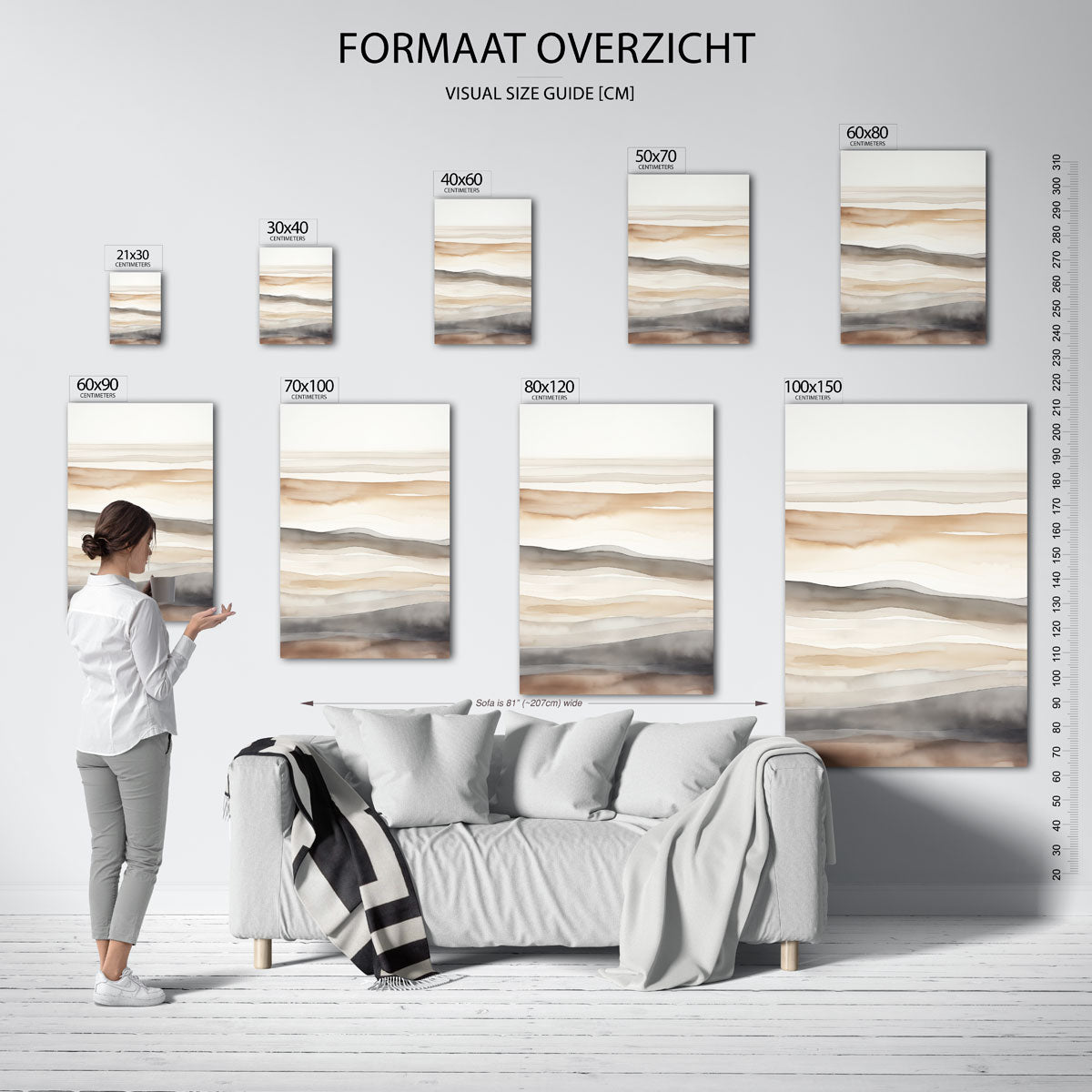 Horizontale lagen Poster