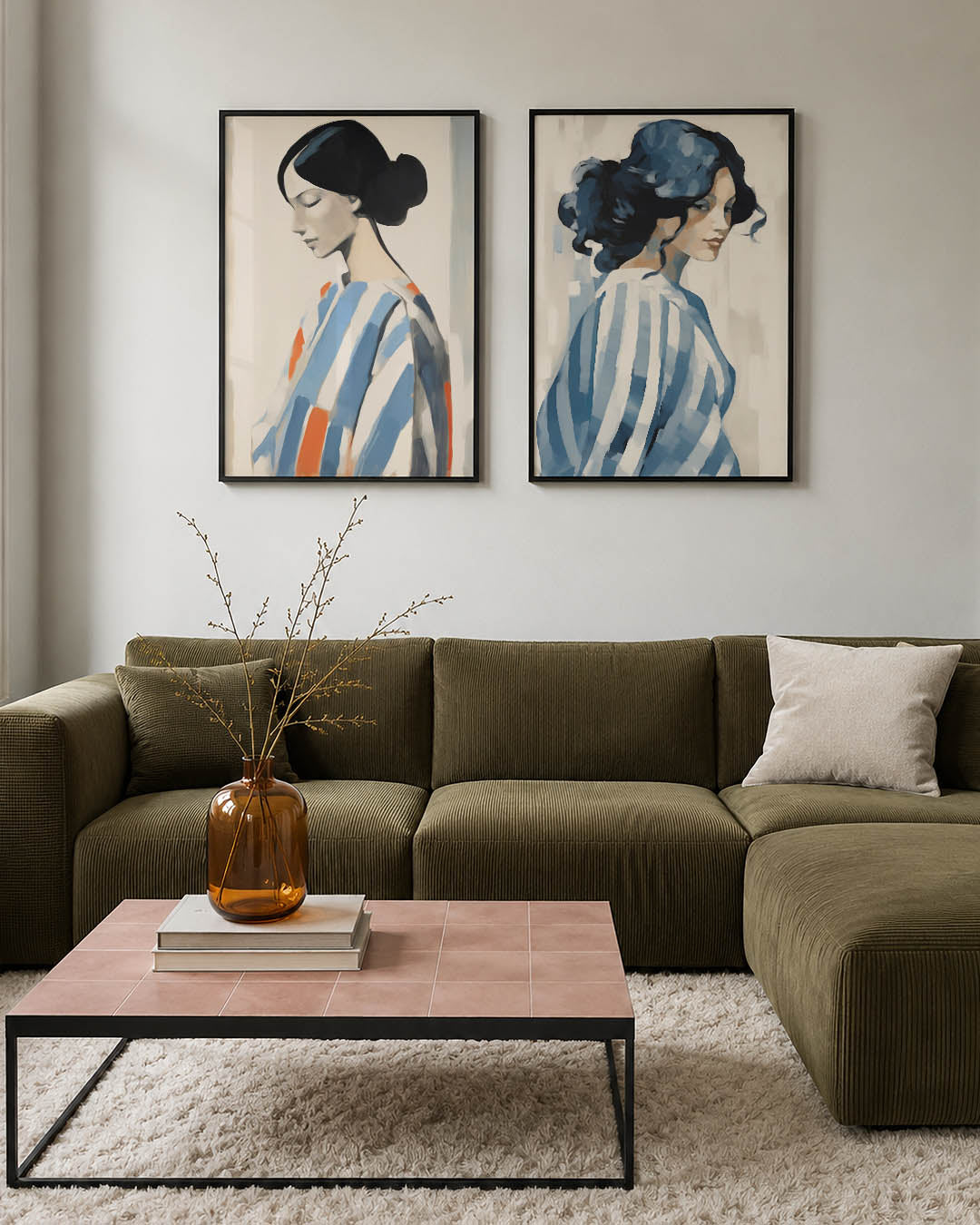 Stille vrouw Posterset