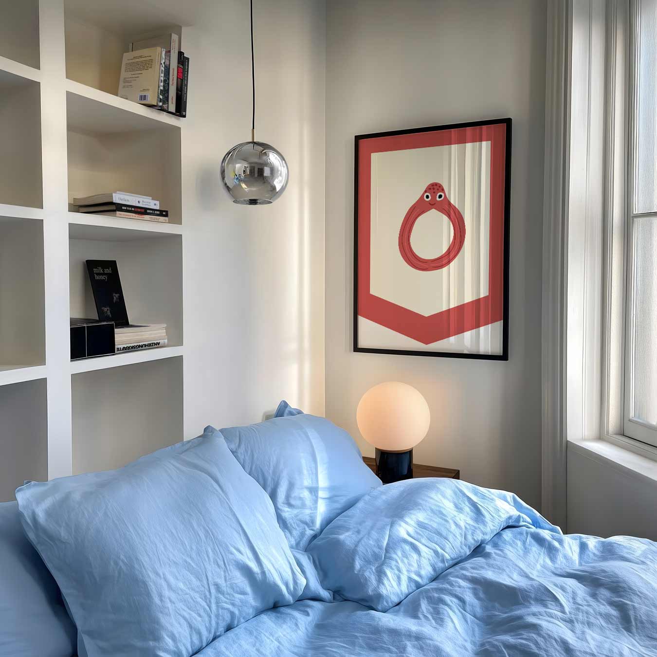 Vrolijke Octopus Wanddecoratie Poster-WallArtistic