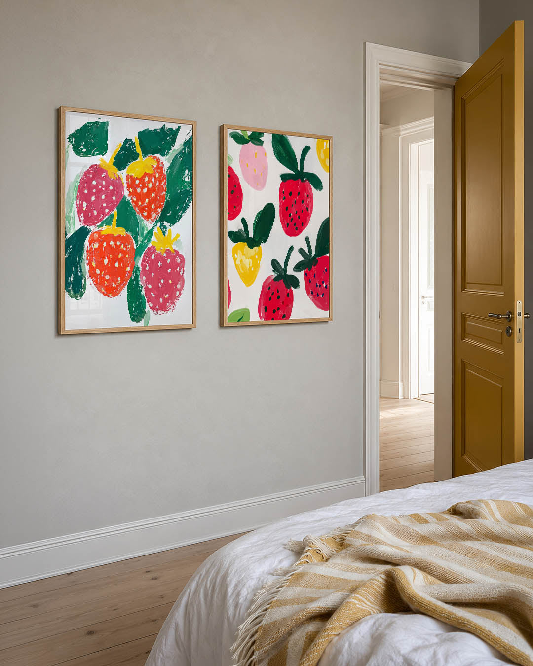 Speelse aardbeien Posterset