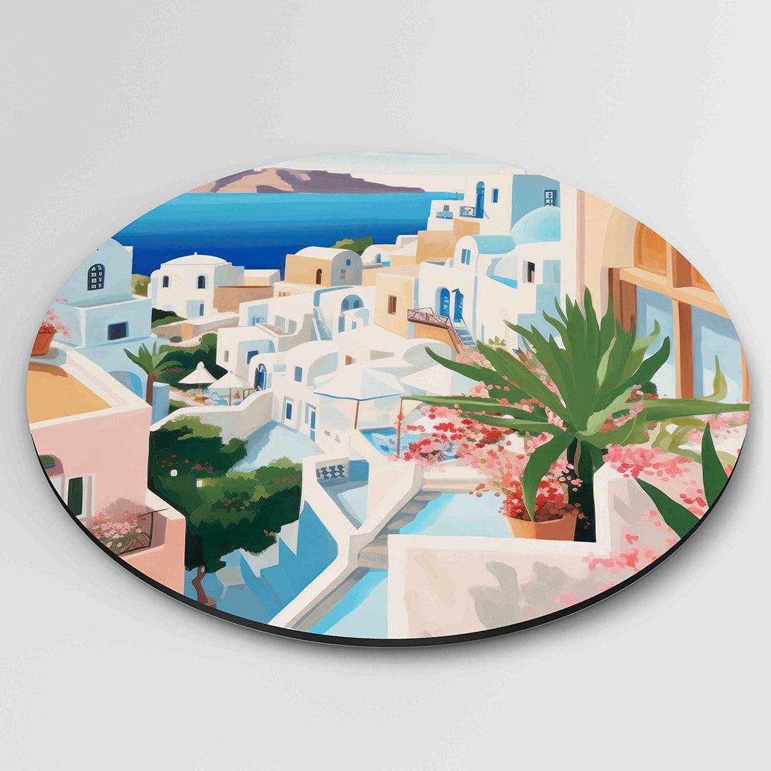 Mediterraanse huizen Muurcirkel