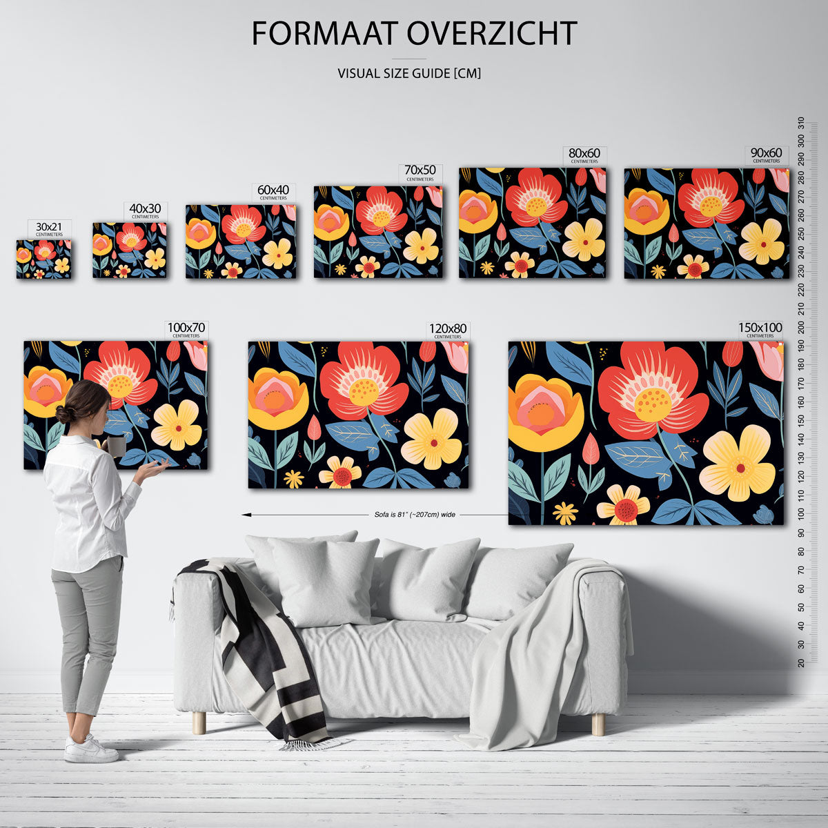 Bloemen en bladeren Poster
