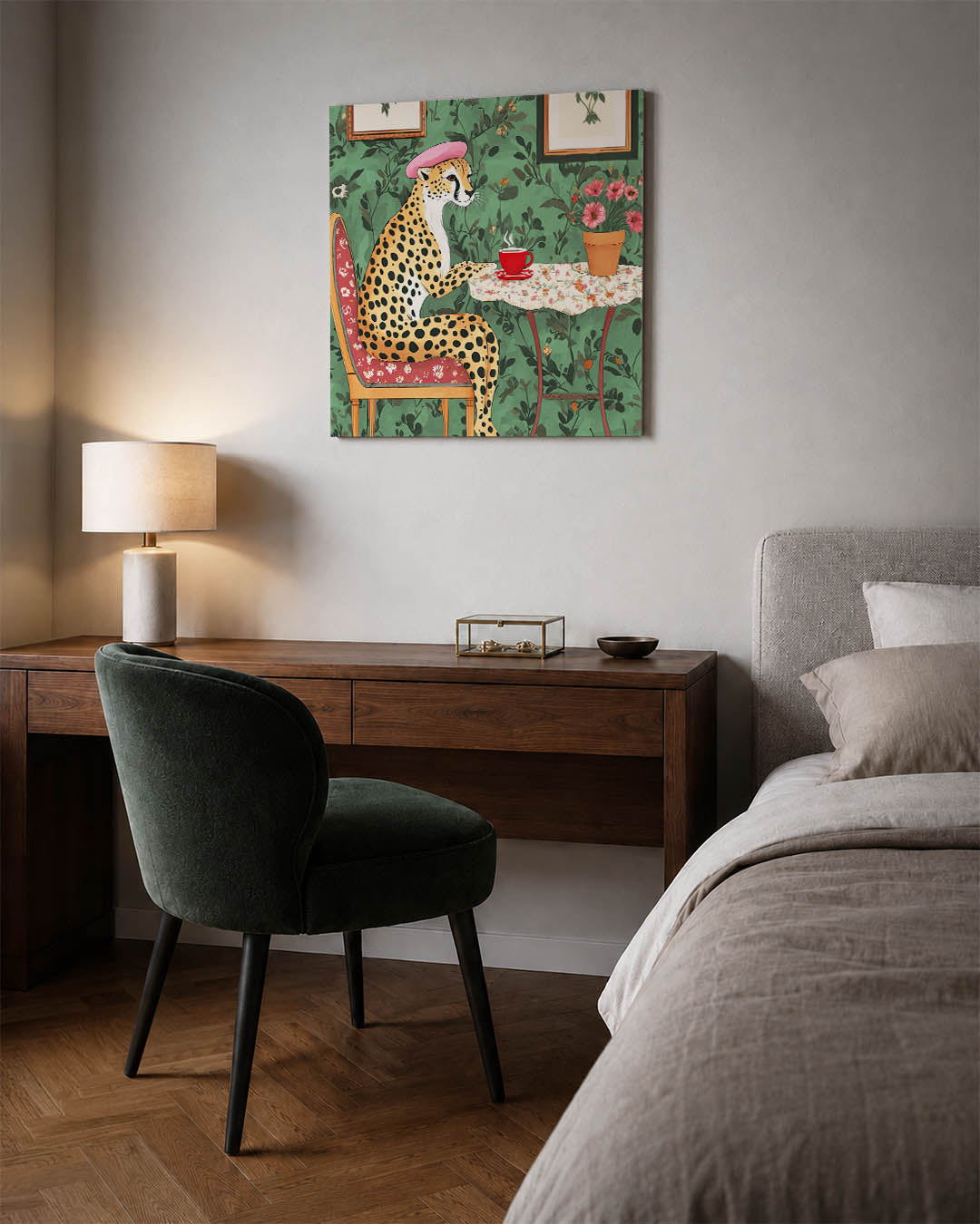 Dierlijke theetijd Kunstwerk