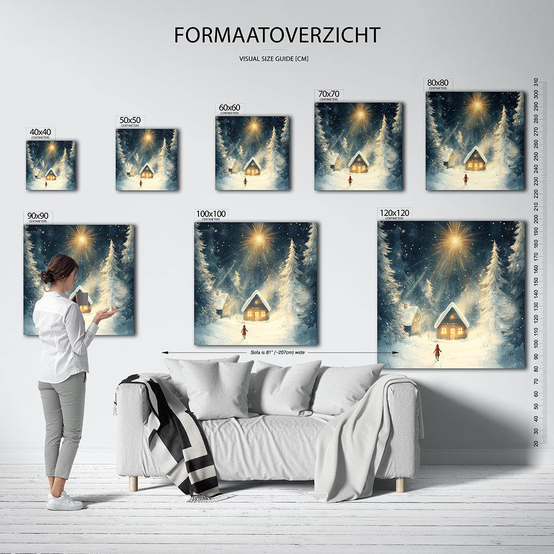 Winterse sterrenhemel Kunstwerk