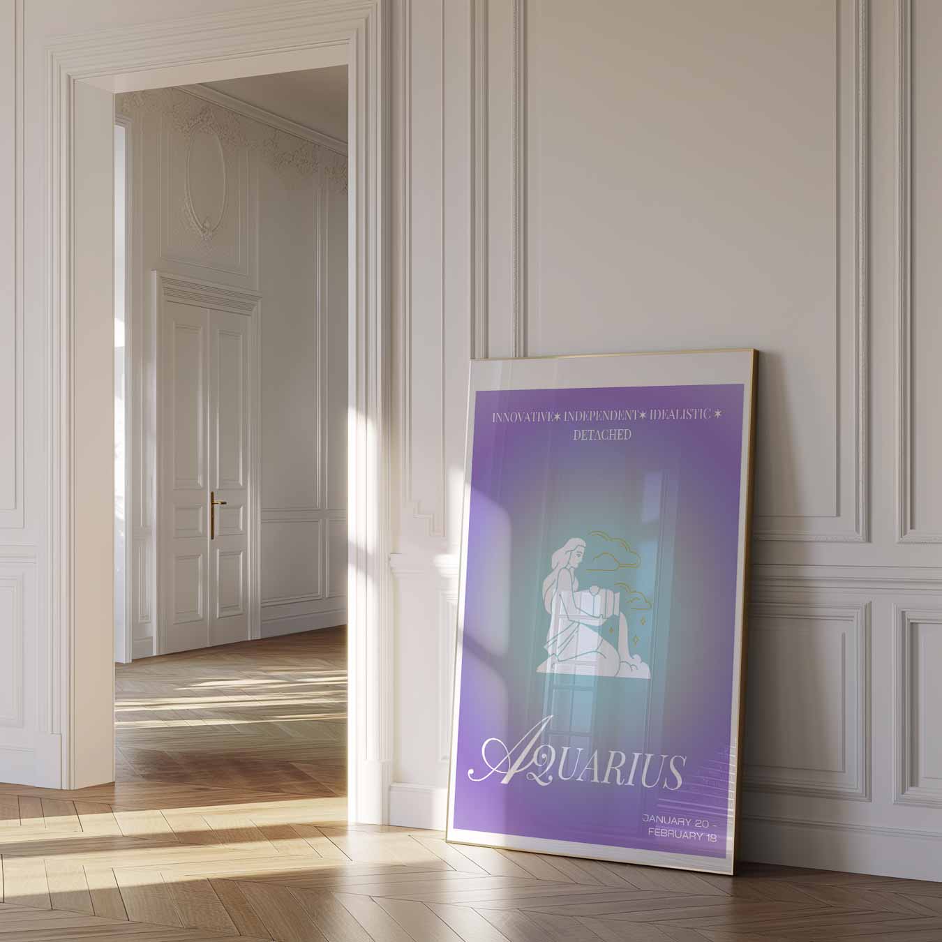 Stijlvolle Waterman Sterrenbeeld Poster-WallArtistic