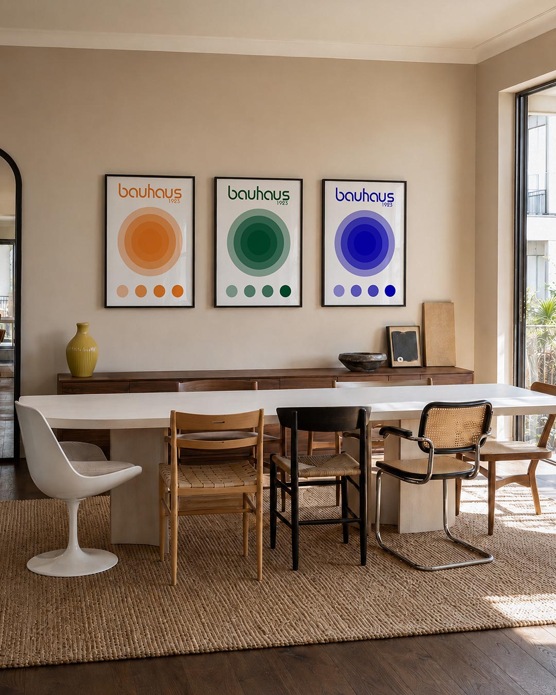 Cirkelritme oranje Posterset