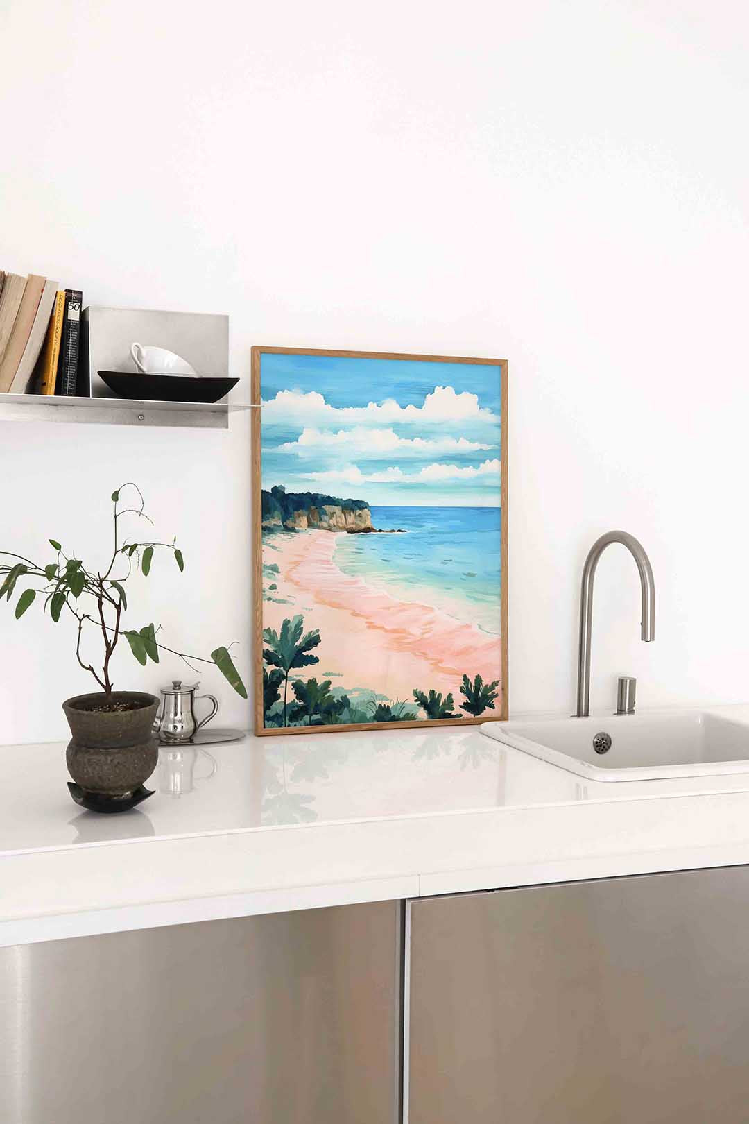 Strand en kliffen Poster