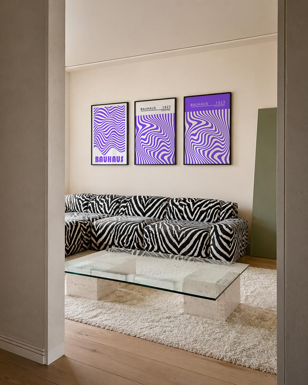 Golvend lijnenspel Posterset