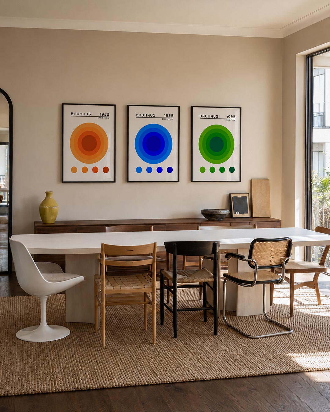 Cirkelritme oranje Posterset