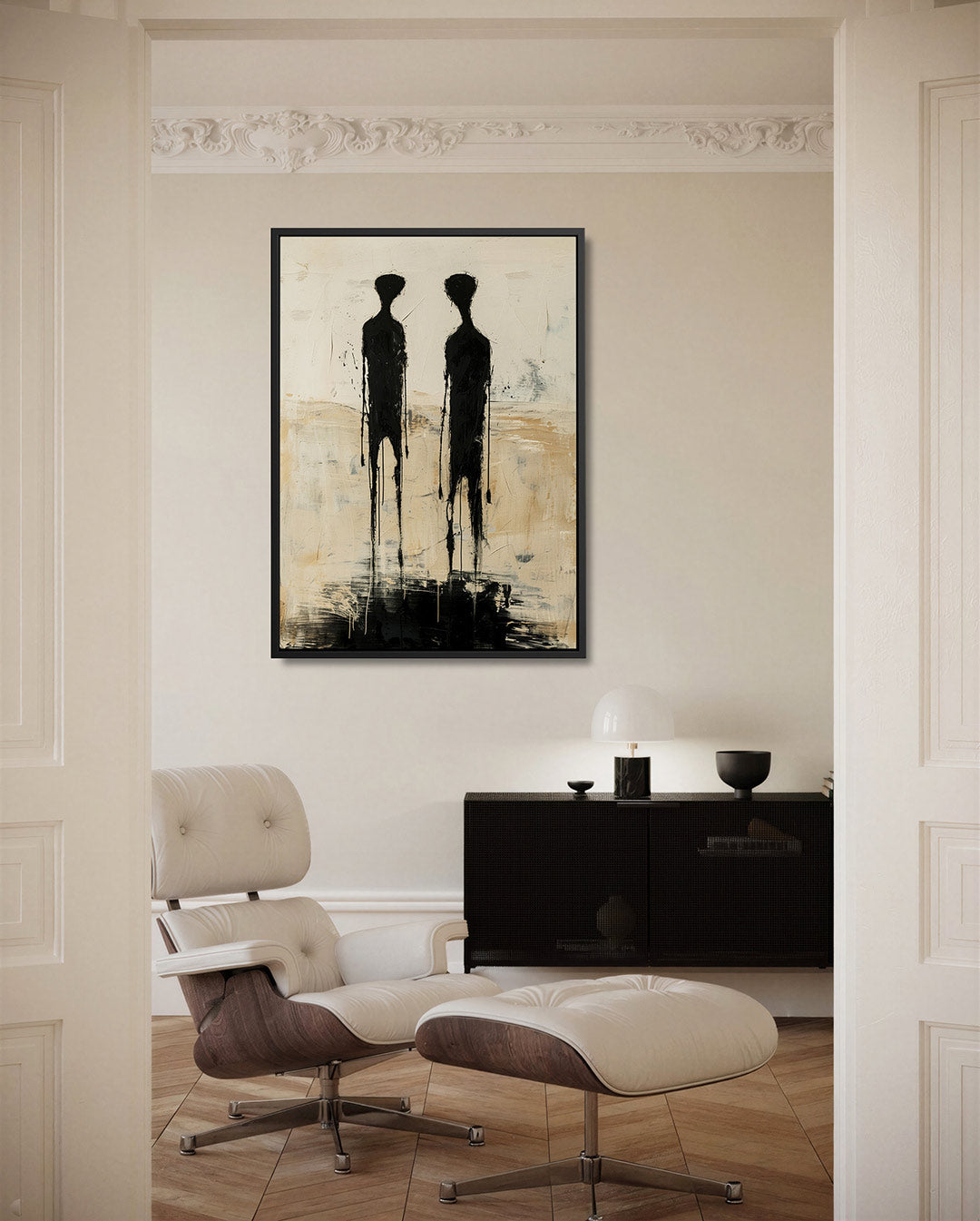 Twee silhouetten Kunstwerk