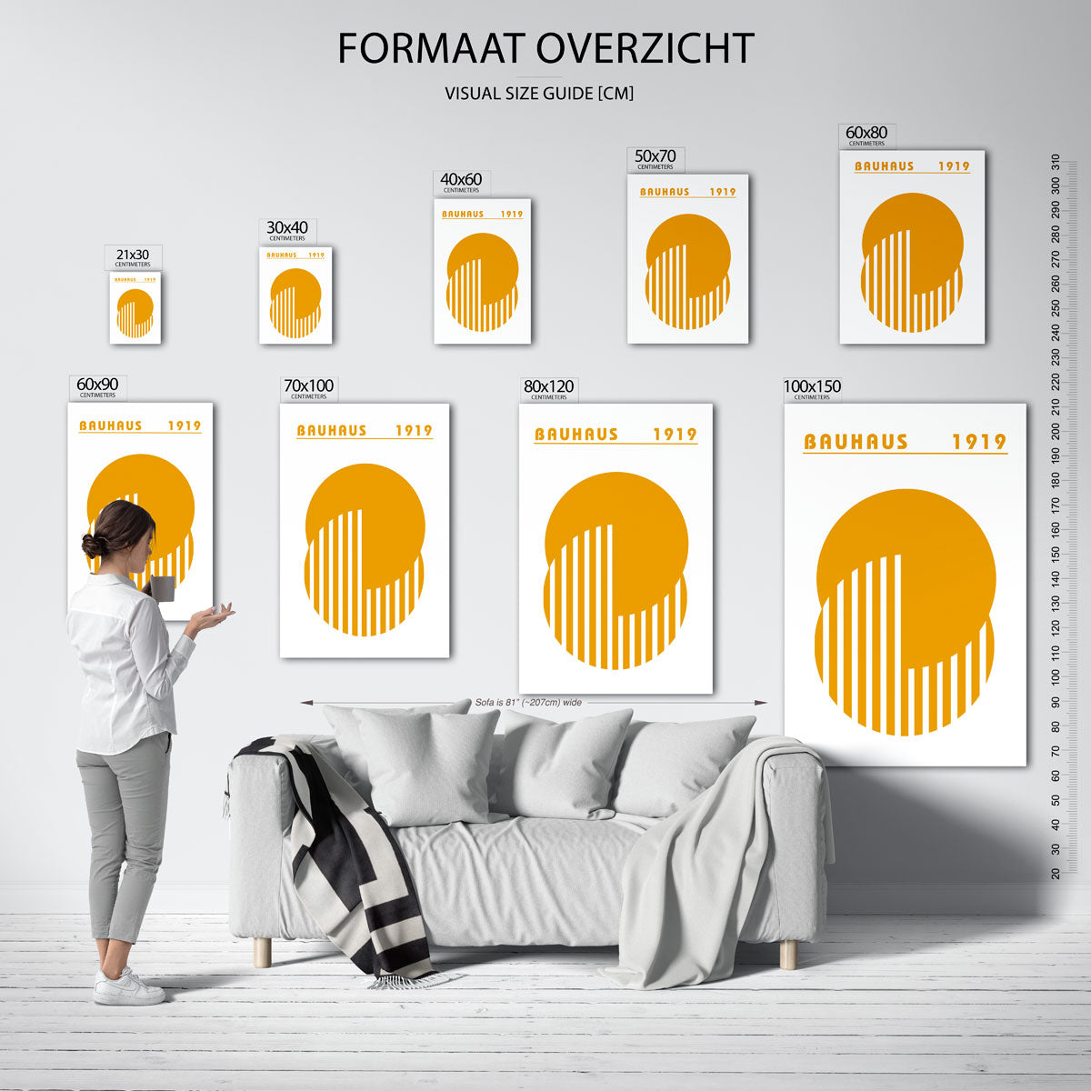 Cirkels en strepen Poster