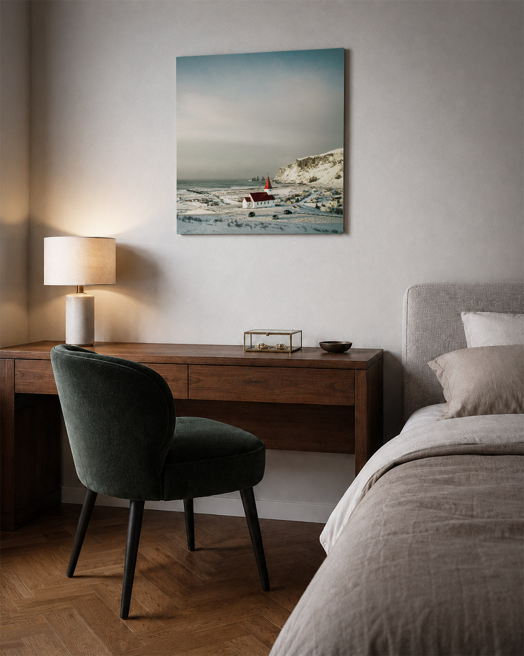 Winterse landschap Kunstwerk