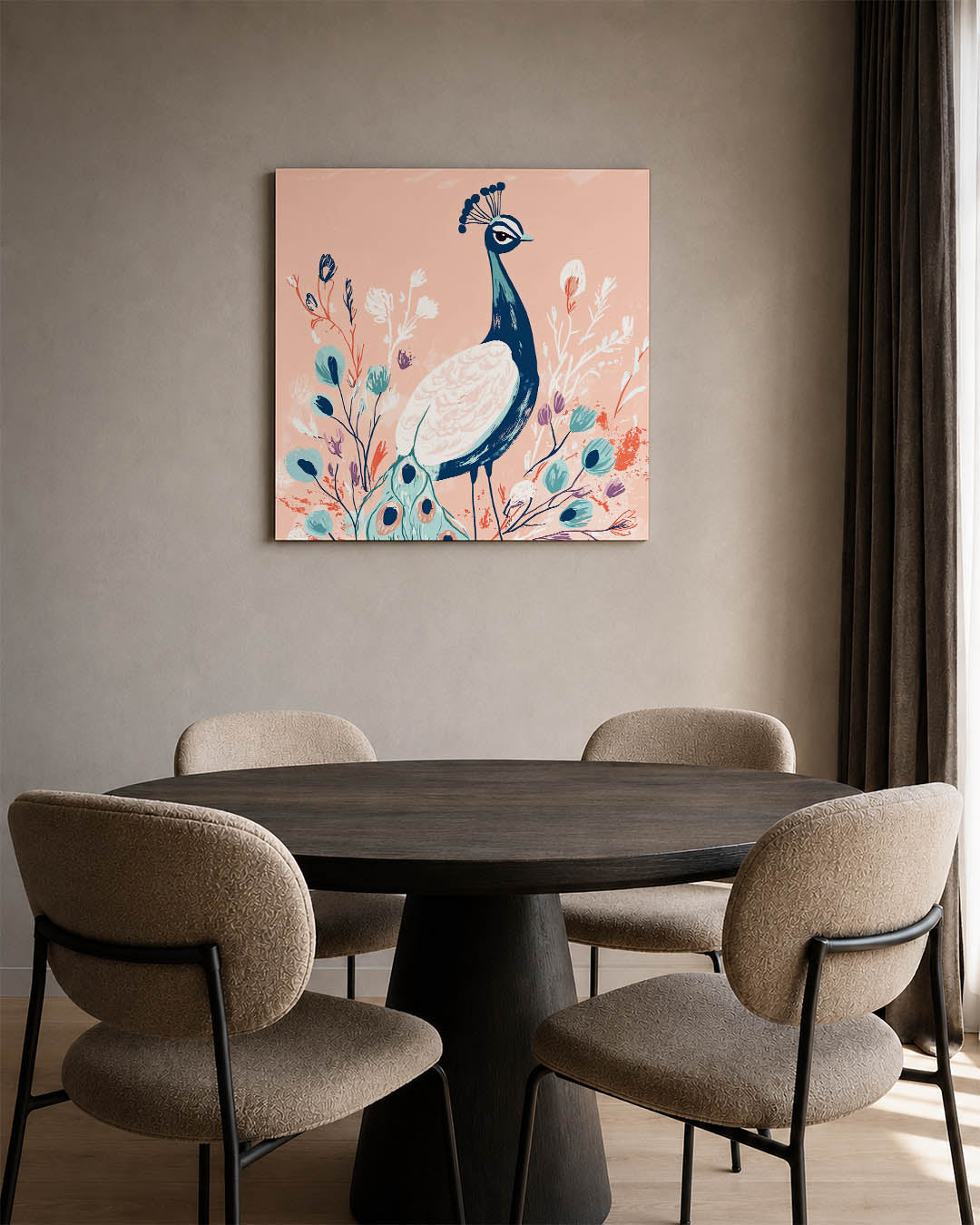 Vogels en bloemen Kunstwerk