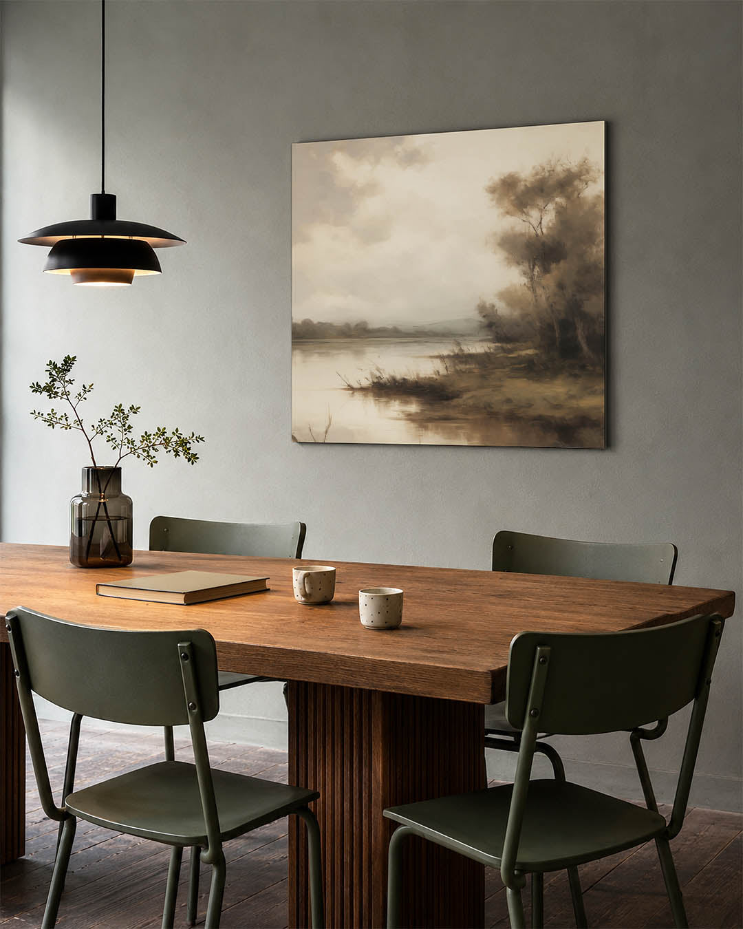 Rustig landschap Kunstwerk