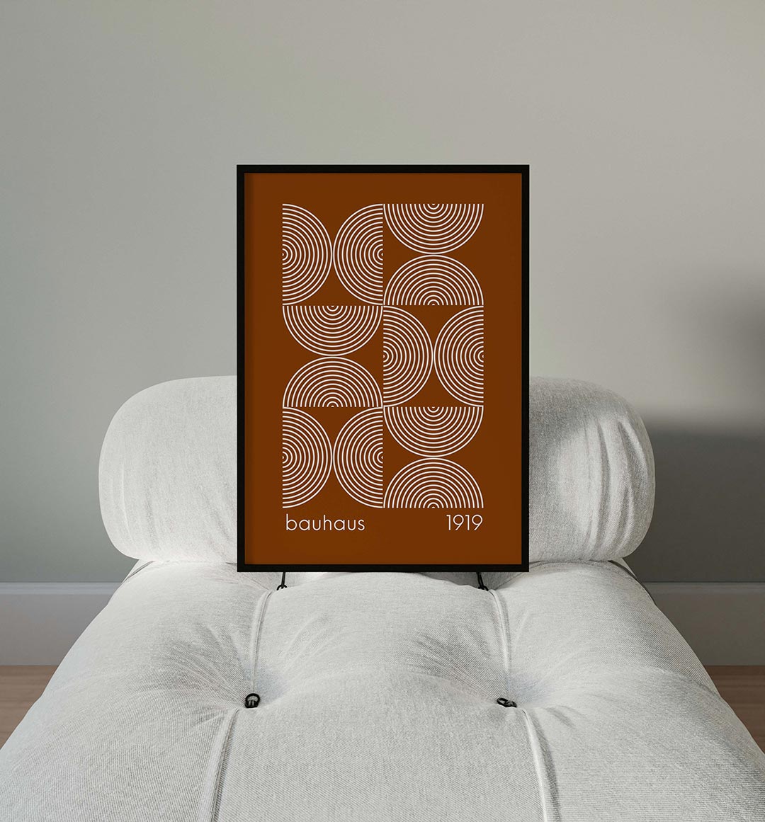 Cirkelpatroon en lijnen Poster