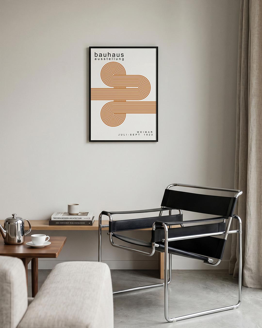 Lijnen en cirkelpatronen Poster