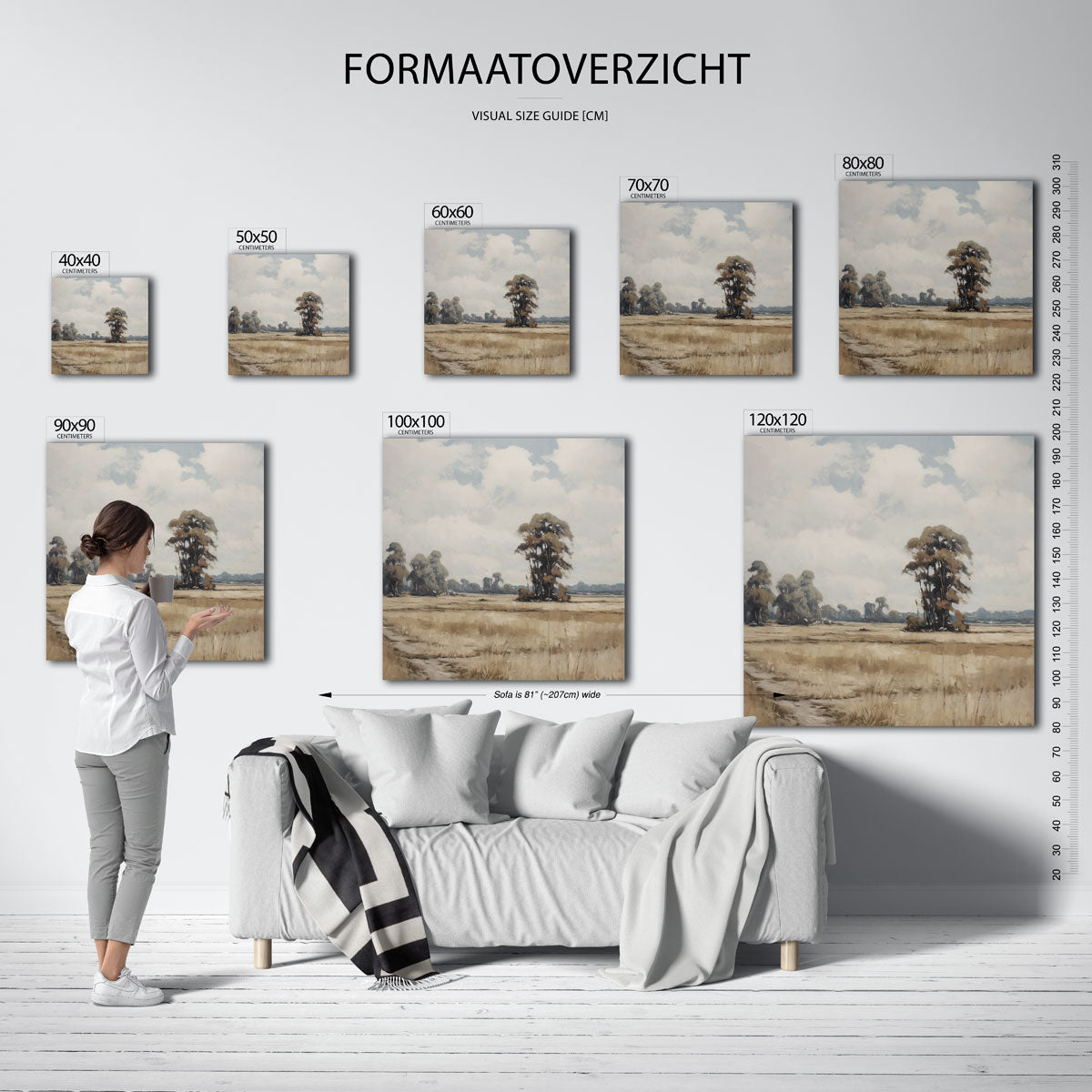 Landschap met bomen Poster