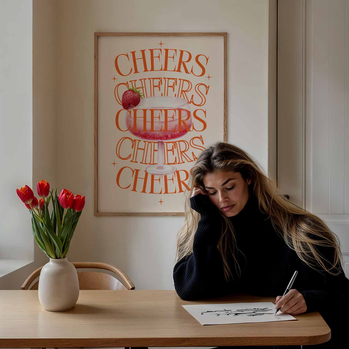 Cheers Cocktail Poster-WallArtistic