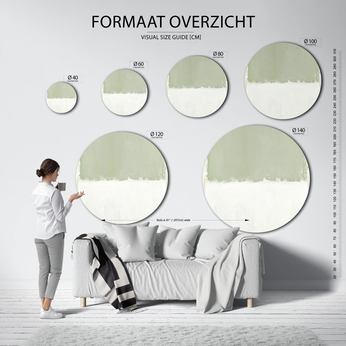 Groene en witte Muurcirkel