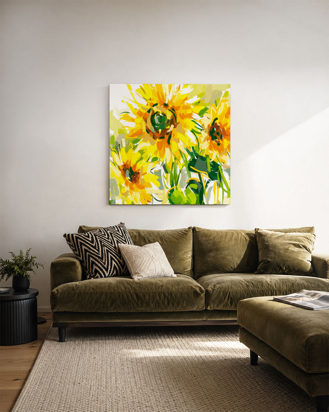 Zonnebloemen Kunstwerk