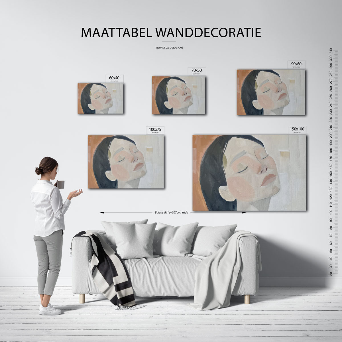 Dromerige vrouw Kunstwerk