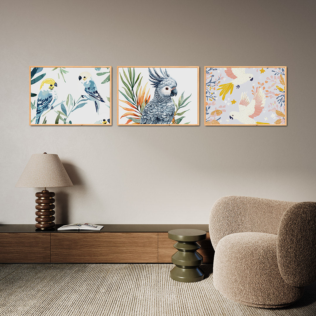 Vogels en bladeren Posterset