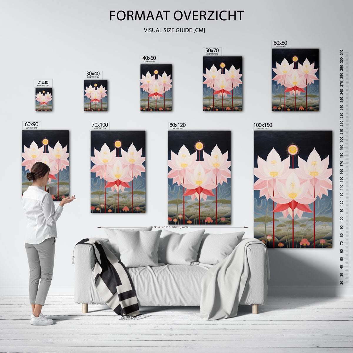 Bloemen en bladeren Poster