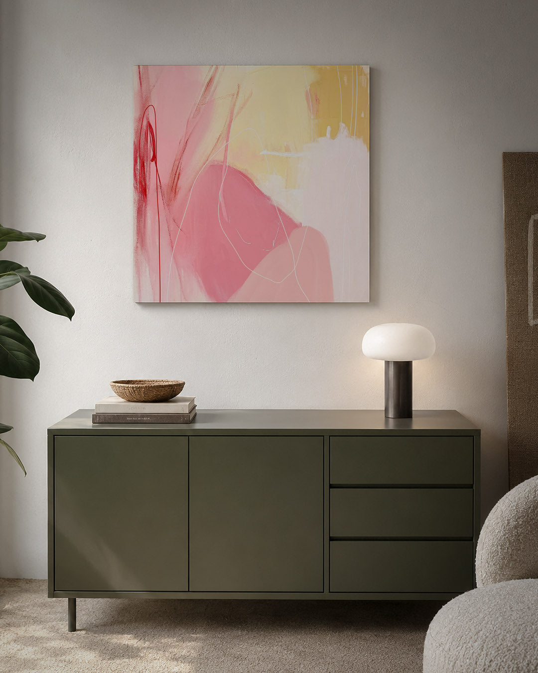 Dynamische kleurencompositie Kunstwerk