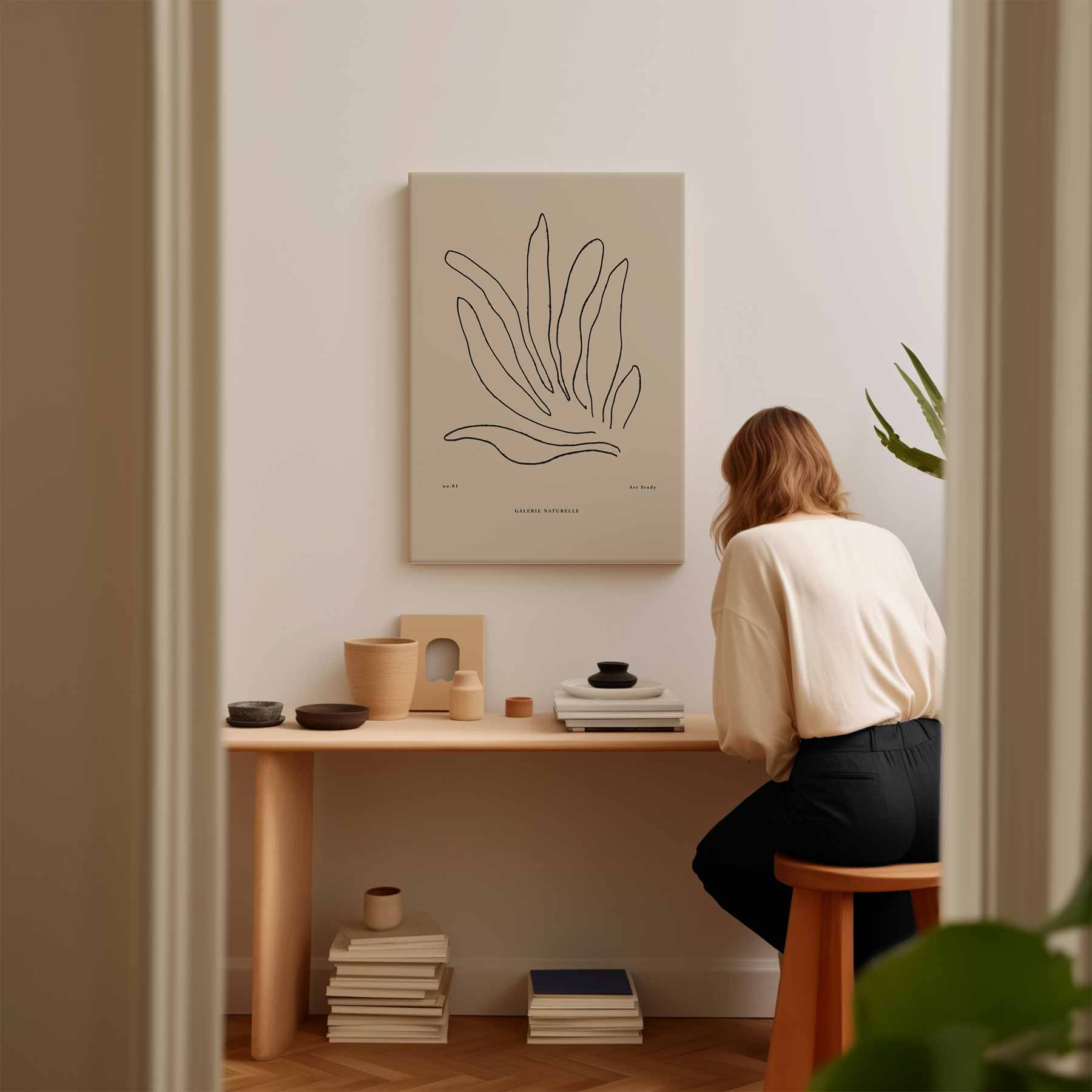 Organische Lijnen Kunstwerk-canvas-dibond-plexiglas-wanddecoratie-WallArtistic