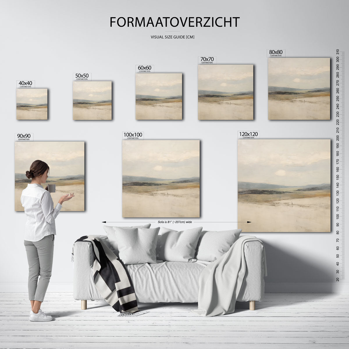 Landschap met bergen Poster