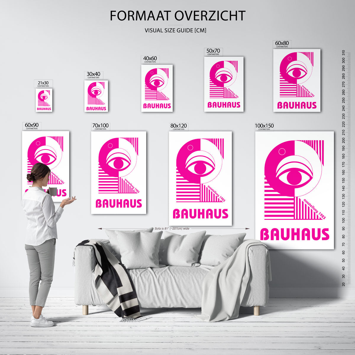 Oog en lijnen Poster