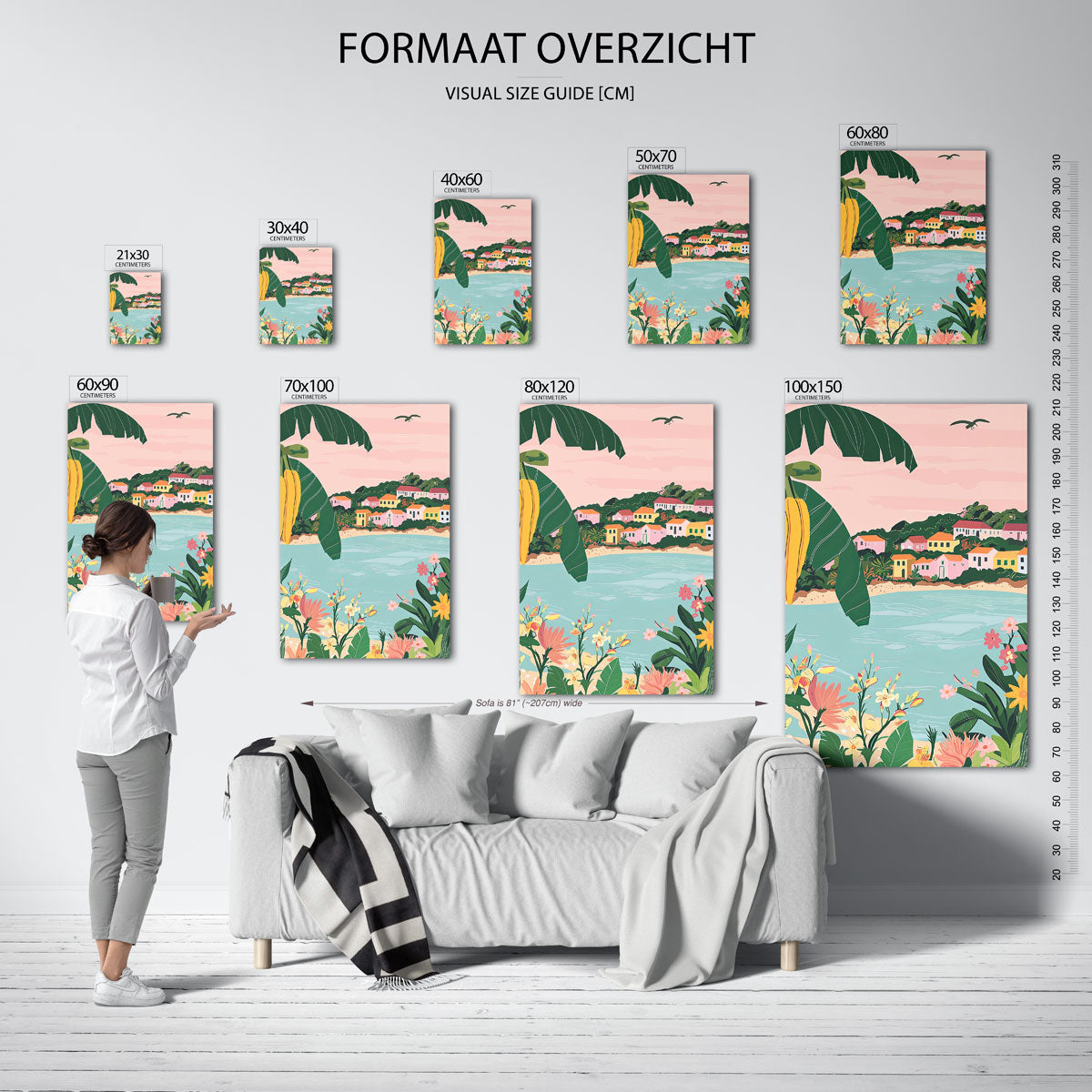 Tropisch landschap Poster