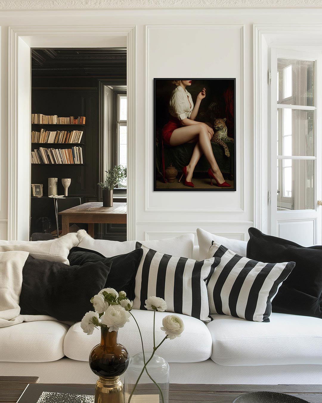 Elegante femme fatale Kunstwerk
