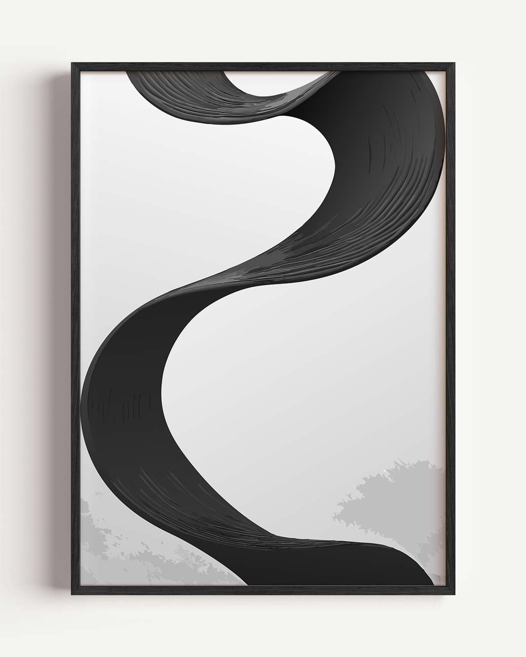 Elegante Zwarte Abstractie Poster-WallArtistic